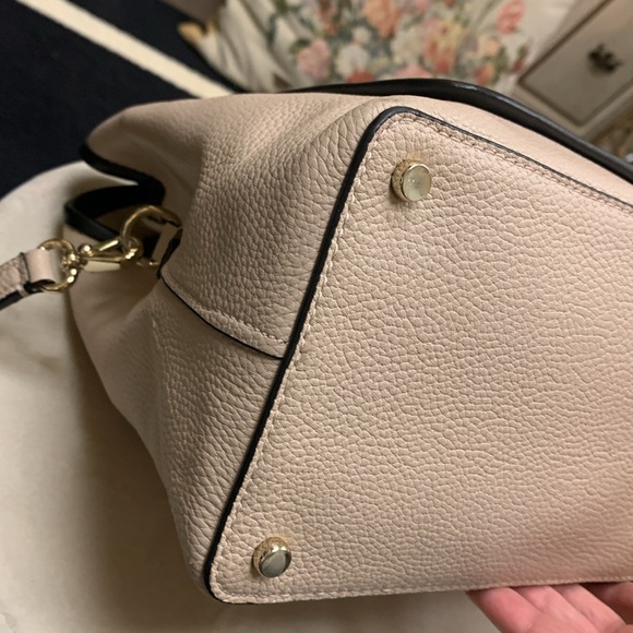 Kate Spade Ward Place Evangelie Satchel Bag Dusty Pink/Black Medium - Picture 11 of 16